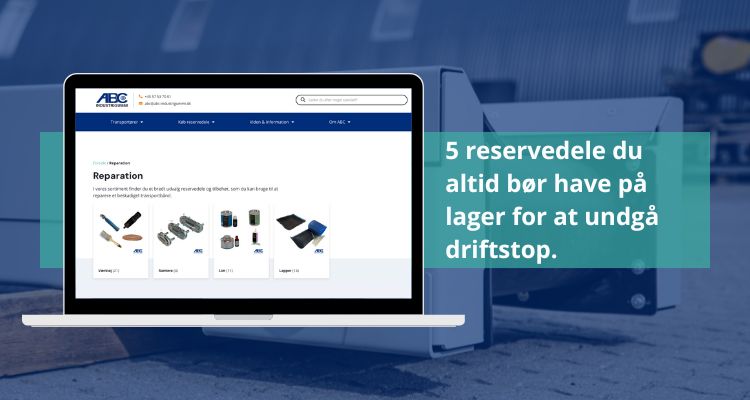 5 reservedele til transportanlæg du altid bør have på lager for at undgå driftstop.