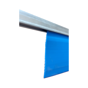 Aluminiumsskinne med rund profil til kanttætning - 6 meter