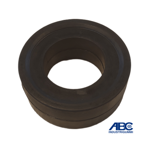 Fladring til stålrulle i gummi - Ø63,5 : Ø108 x 40 mm.