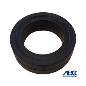 Fladring til stålrulle i gummi - Ø89 : Ø133 x 40 mm.