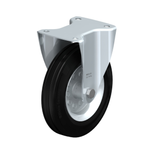 Transporthjul - Fast - Ø200 mm. (Gummi)