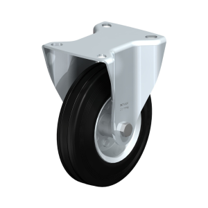 Transporthjul - Fast - Ø100 mm. (Gummi)