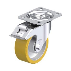 Sværlasthjul - Drejehjul med bremse - Ø100 mm. (PU)