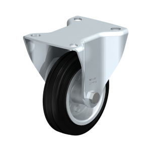 Transporthjul - Fast - Ø125 mm. (Gummi)