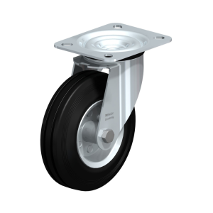 Transporthjul - Drejehjul - Ø100 mm. (Gummi)