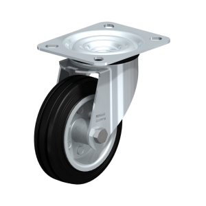 Transporthjul - Drejehjul - Ø125 mm. (Gummi)