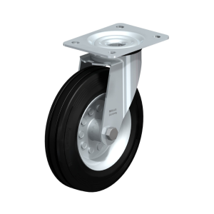 Transporthjul - Drejehjul - Ø200 mm. (Gummi)