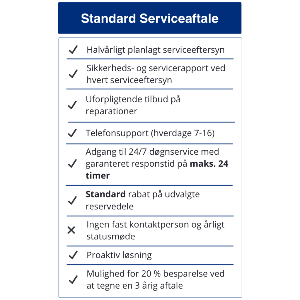 Standard serviceaftale