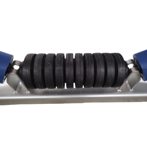 Stødabsorberende stålrulle med tætsiddende slagringe – Ø89 x 315 mm.