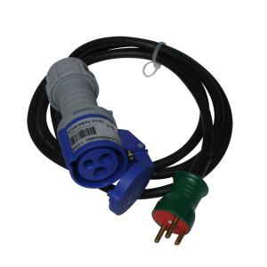 Adapterkabel 240V / 10A - CEE/DK - 1 m. (original Baron reservedel)