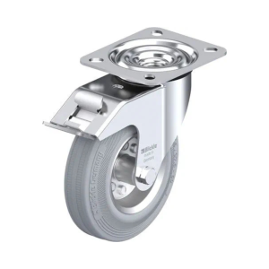 Afsmitningsfrit Gråt Drejehjul Med Bremse - Ø125 mm.